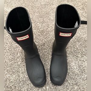 Hunter Original Short Rain Boots Black Matte Women’s Size 10 (EU 42) NEW